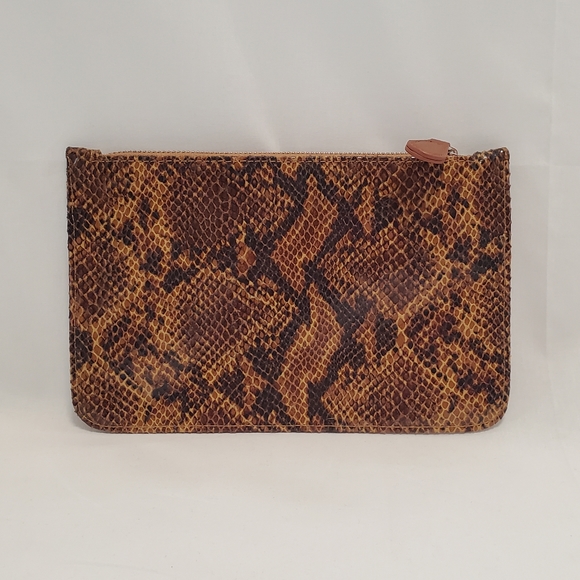 None Handbags - Women's Travel Makeup Bag with Zipper Small Snake Print Clean
